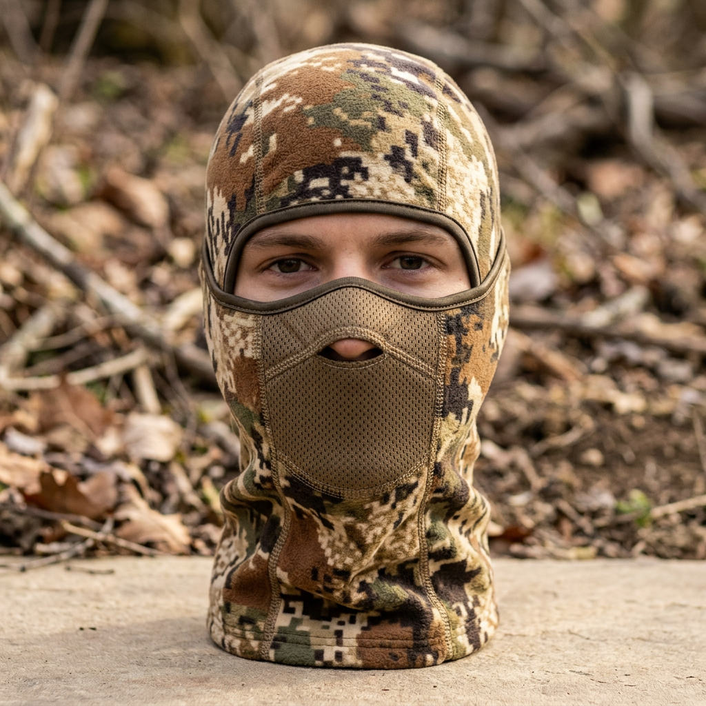 Camel tan camo hunting face mask