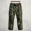 Insulated green woodland camo hunting pants