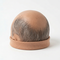 Bald Head Beanie with horseshoe hair pattern